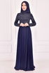 Cape Abendkleid Indigo ASM2450 - Thumbnail