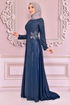 Cape Abendkleid Öl ASM2445 - Thumbnail