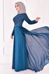 Cape Abendkleid Öl ASM2450 - Thumbnail