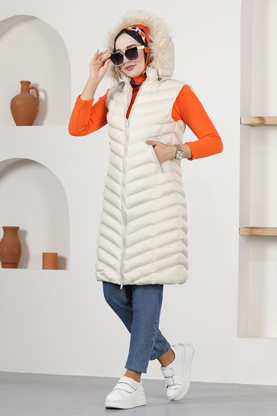 ART - Capuche Gonflé Gilet ARTICLE2873 Taupe