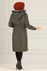 Capuche Manteau MSS5055 Kaki - Thumbnail