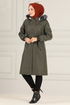 Capuche Manteau MSS5055 Kaki - Thumbnail