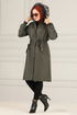 Capuche Manteau MSS5055 Kaki - Thumbnail