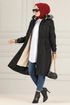 Capuche Manteau MSS5055 Noir - Thumbnail