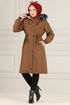 Capuche Manteau MSS5055 Taba - Thumbnail