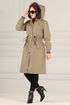 Capuche Manteau MSS5055 Taupe - Thumbnail