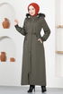 Capuche Manteau MSS5075 Kaki - Thumbnail