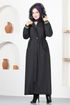 Capuche Manteau MSS5075 Noir - Thumbnail