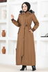 Capuche Manteau MSS5075 Taba - Thumbnail