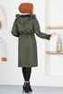 Capuche Manteau MSS5098 Kaki - Thumbnail