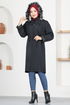 Capuche Manteau MSS5098 Noir - Thumbnail