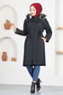 Capuche Manteau MSS5098 Noir - Thumbnail