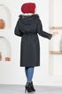 Capuche Manteau MSS5098 Noir - Thumbnail