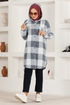 Capuche Tricots Tunique LD 5150 Gris - Thumbnail