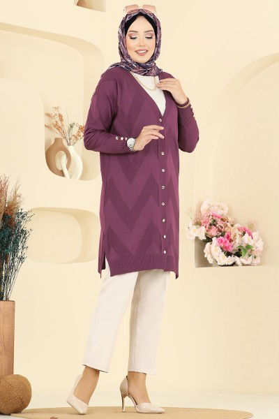 B.R.Z - Cardigan 3193BRZ597-MS Dark Lilac