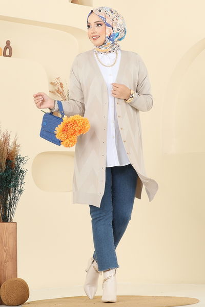 B.R.Z - Cardigan 3193BRZ597-MS Stone - 399151
