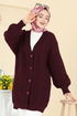 Cardigan 341BRZ597-MS Burgundy - Thumbnail
