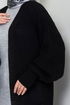 Cardigan Knitwear Dress 2121HBS932-M Black & Grey - Thumbnail