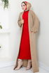 Cardigan Knitwear Dress 2121HBS932-M Vision &Red - Thumbnail