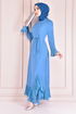 Ceinture Robe Bleu KNZ4125 - Thumbnail