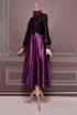 Ceinture Satin Robe Violet ASM2537 - Thumbnail