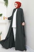 Ceinturée Hijab Ferace 1004ESL1097-L Anthracite - Thumbnail