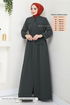 Ceinturée Hijab Ferace 1004ESL1097-L Anthracite - Thumbnail