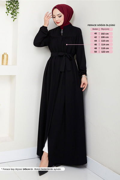 MRV E.S.L. - Ceinturée Hijab Ferace 1004ESL1097-L Noir