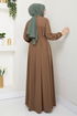 Ceinturée Hijab Ferace 1004ESL1097-L Taba - Thumbnail