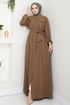 Ceinturée Hijab Ferace 1004ESL1097-L Taba - Thumbnail