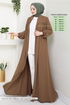 Ceinturée Hijab Ferace 1004ESL1097-L Taba - Thumbnail