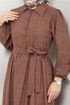 Ceinturée Robe BS3025 Marron - Thumbnail