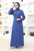 Ceinturée Robe CE117 Indigo - Thumbnail