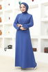 Ceinturée Robe CE117 Indigo - Thumbnail