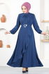 Ceinturée Robe CE128 Indigo - Thumbnail