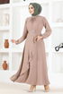 Ceinturée Robe CE128 Taupe - Thumbnail