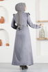 Ceinturée Robe CE129 Gris - Thumbnail