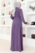 Ceinturée Robe de soirée DS5326 Lilas - Thumbnail