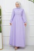 Ceinturée Robe EFS 522 Lilas - Thumbnail