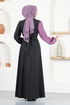 Ceinturée Robe Lilas LM2549 - Thumbnail