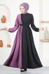 Ceinturée Robe Lilas LM2549 - Thumbnail