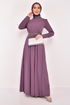 Ceinturée Robe Lilas LM2611 - Thumbnail