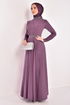 Ceinturée Robe Lilas LM2611 - Thumbnail