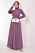 Ceinturée Robe Lilas LM2611 - Thumbnail