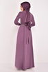 Ceinturée Robe Lilas LM2611 - Thumbnail