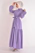 Ceinturée Robe Lilas LM2625 - Thumbnail