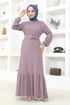 Ceinturée Robe LM 206 Lilas - Thumbnail