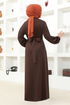 Ceinturée Robe LM 209 Marron - Thumbnail