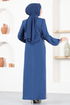 Ceinturée Robe LM2651 Indigo - Thumbnail