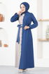 Ceinturée Robe LM2651 Indigo - Thumbnail